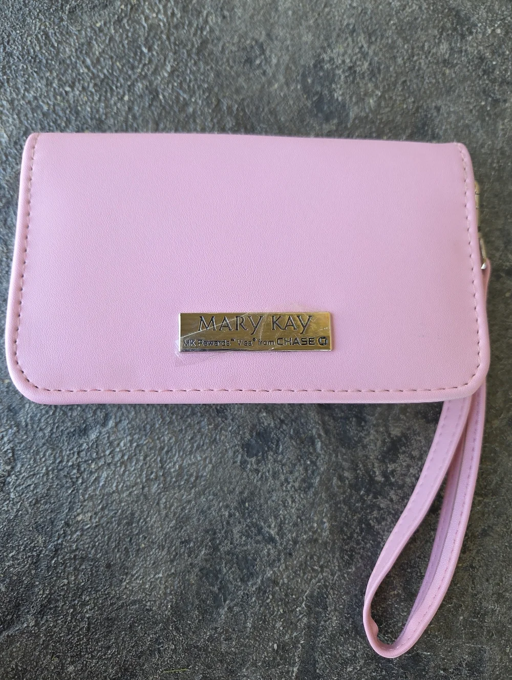 Pink Wristlet Zippered Wallet Mary Kay Removable Strap